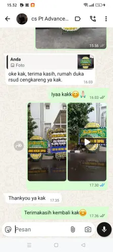 Testimonial Papan Bunga Pernikahan cikeusi