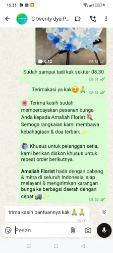 Testimonial Standing Flower cikeusi