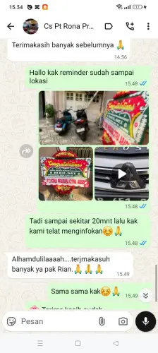 Testimonial Papan Bunga cikeusi